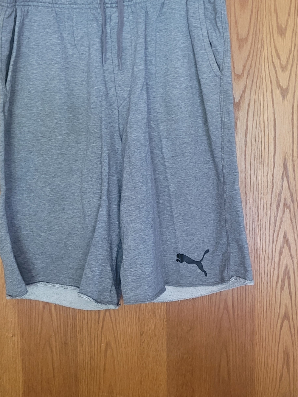 Puma Men's Heather Gray Athletic Shorts with Logo